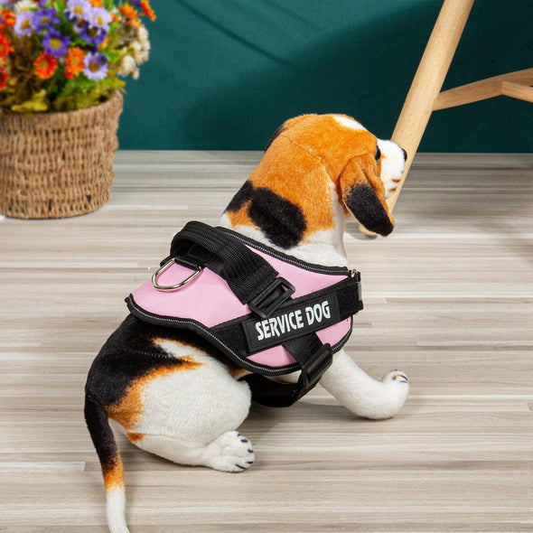 Adjustable Service Dog Harness – Nylon Reflective Vest (Multiple Colors & Sizes)