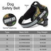 Adjustable Service Dog Harness – Personalized Nylon Reflective Vest (Multiple Sizes & Designs)