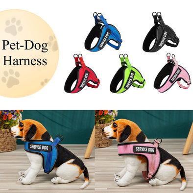 Adjustable Service Dog Harness – Durable Nylon Vest (Multiple Colors & Sizes)