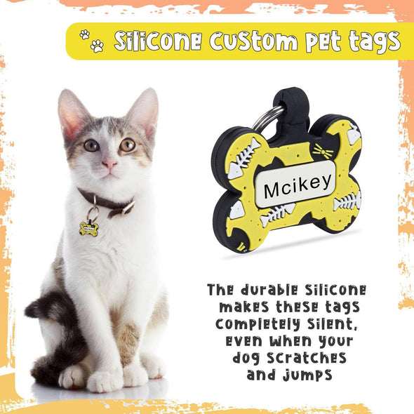 Personalized Silicone Pet ID Tags (Multiple Designs)