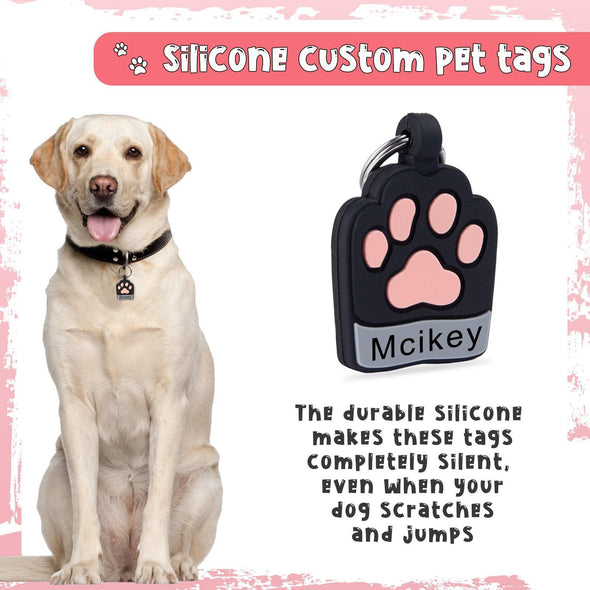 Personalized Silicone Pet ID Tags (Multiple Designs)