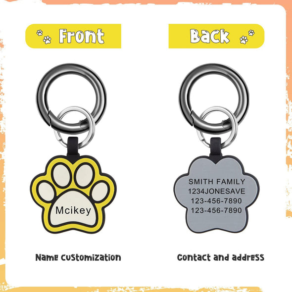 Personalized Silicone Pet ID Tags (Multiple Designs)