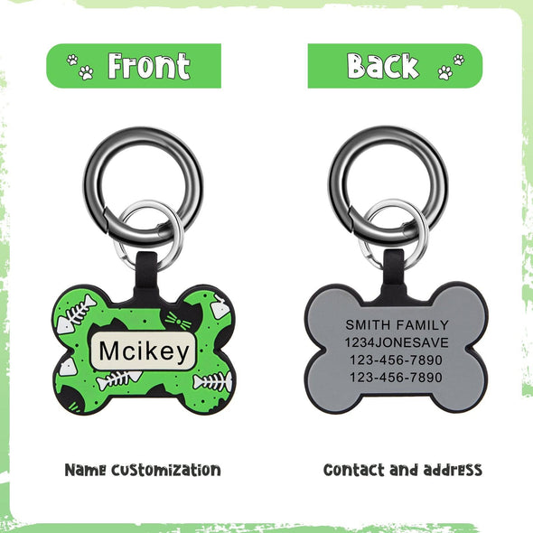 Personalized Silicone Pet ID Tags (Multiple Designs)