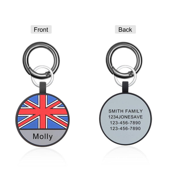 American Flag Dog Tag with Custom Name – Personalize Your Pet's Style