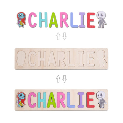 Personalized Hlloween Name Wooden Puzzle