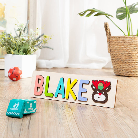 Christmas Personalized Custom Wooden Name Puzzle