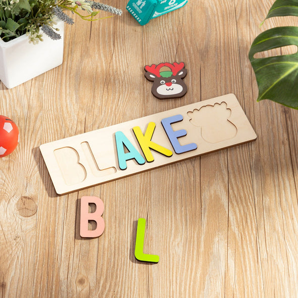 Christmas Personalized Custom Wooden Name Puzzle