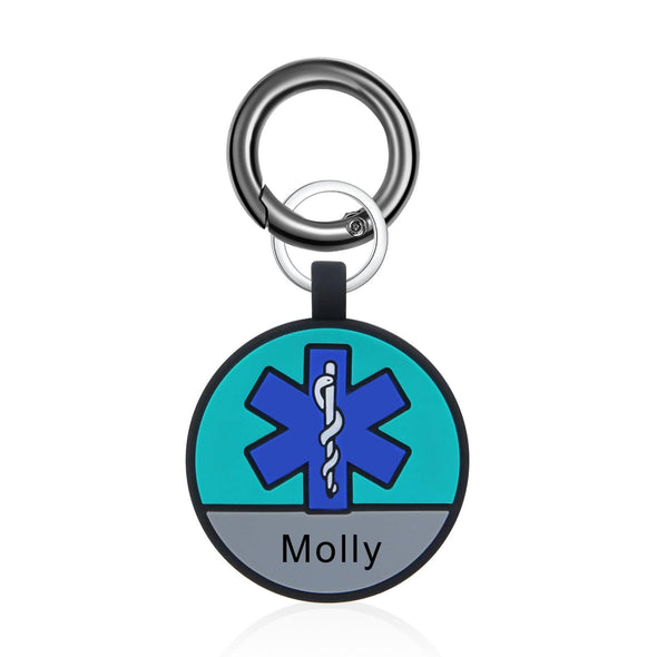 Custom Dog ID Tag with Medical Alert and QR Code – Personalized Stainless Steel Pet Tag