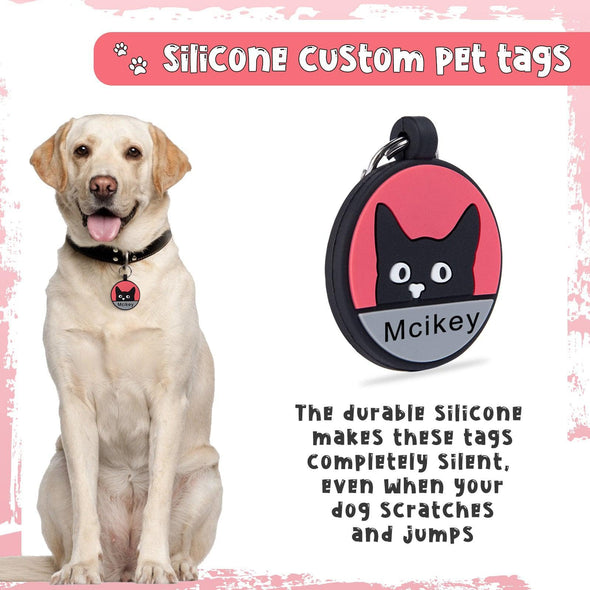 Custom Dog ID Tag with QR Code – Personalized Silica Gel Pet Tag