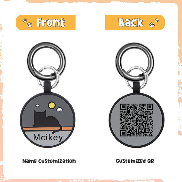 Custom Dog ID Tag with QR Code – Personalized Silica Gel Pet Tag