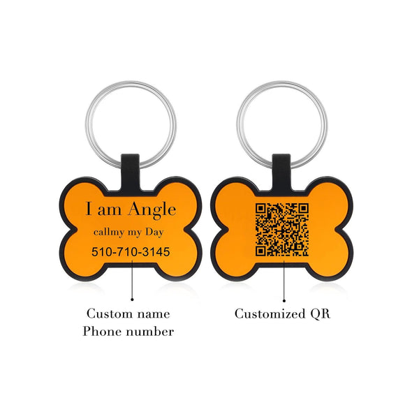 Custom Dog ID Tag with QR Code – Personalized Silica Gel Pet Tag