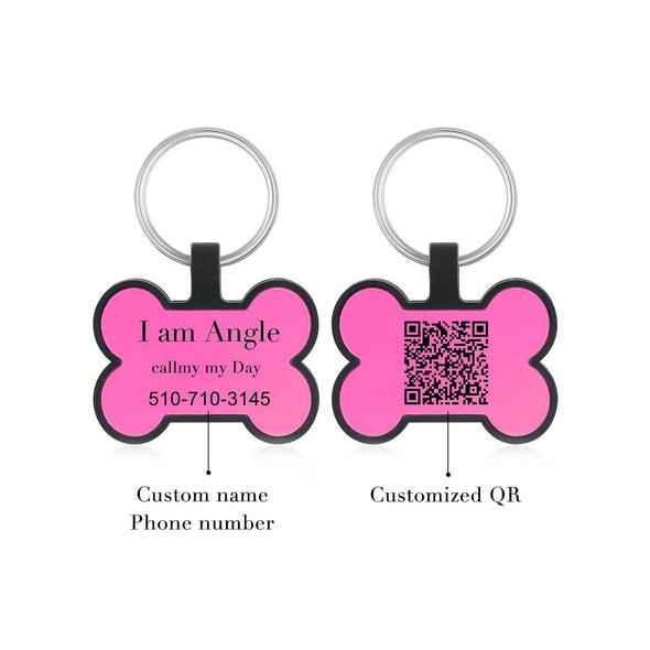 Custom Dog ID Tag with QR Code – Personalized Silica Gel Pet Tag