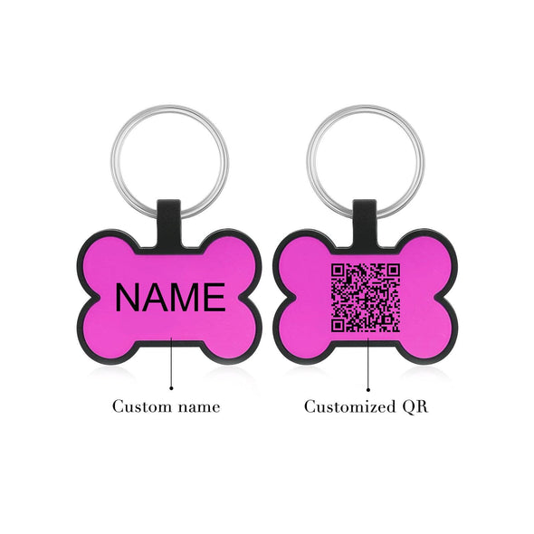 Custom Dog ID Tag with QR Code – Personalized Silica Gel Pet Tag