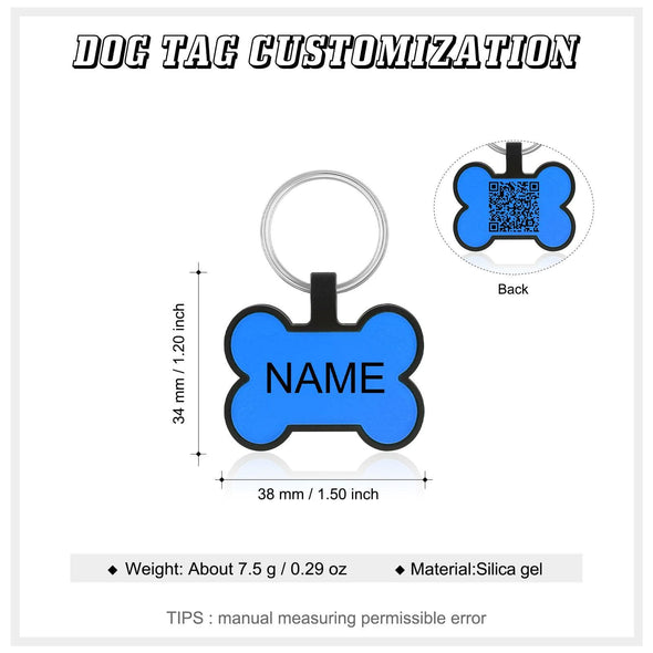 Custom Dog ID Tag with QR Code – Personalized Silica Gel Pet Tag