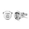 Personalized Photo Cufflinks, Custom Laser Engraving on Stainless Steel