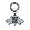 Personalized UFO Dog Tag with Name and QR Code – Fun Custom Pet ID Tag