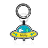 Personalized UFO Dog Tag with Name and QR Code – Fun Custom Pet ID Tag