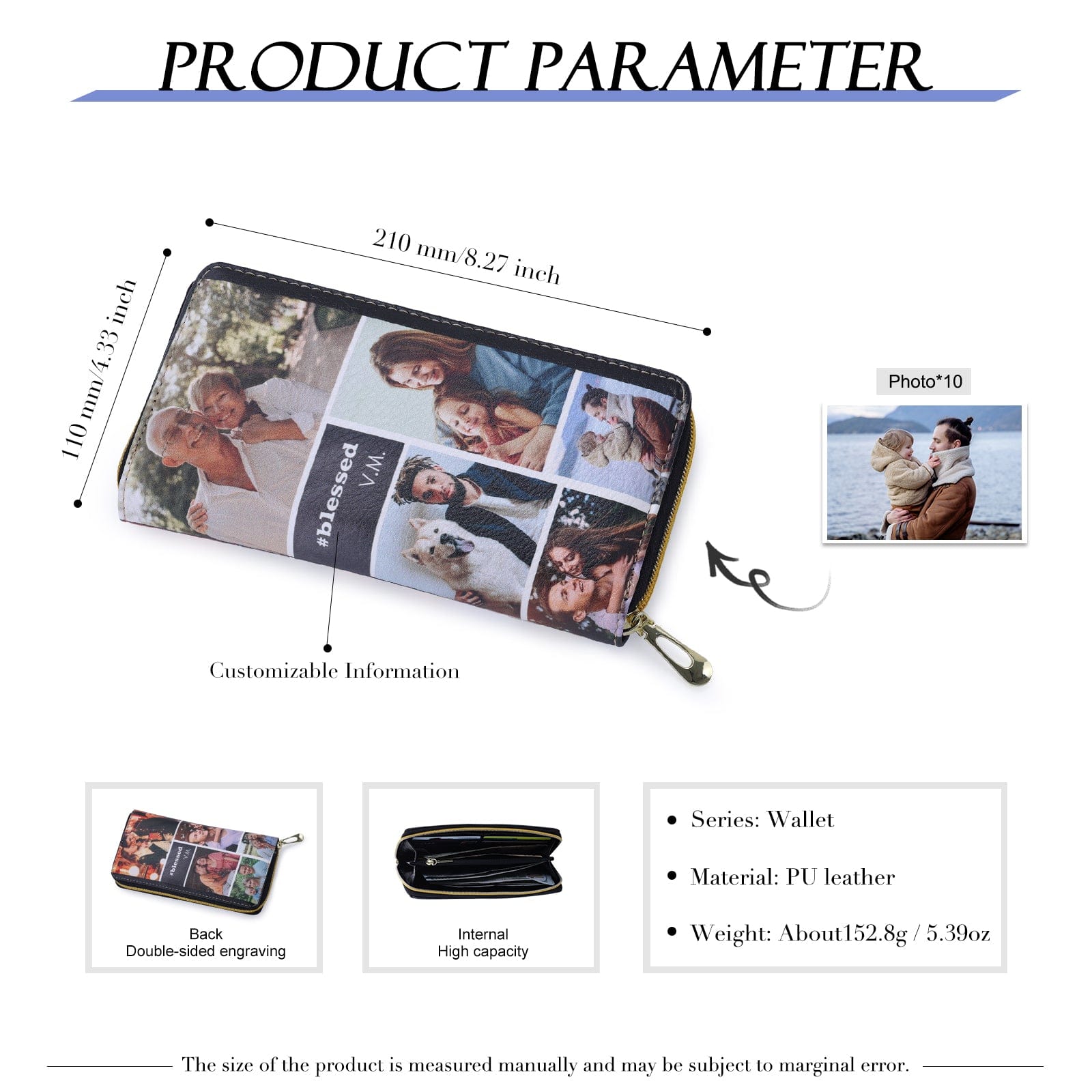 Personalized Photo Collage Photo Wallet