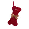 Custom Dog Bone-Shaped Christmas Stockings - Personalized Pet Stockings