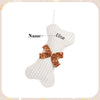 Custom Dog Bone-Shaped Christmas Stockings - Personalized Pet Stockings