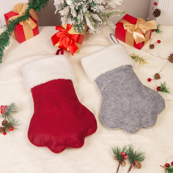 Personalized Pet Paw Christmas Stocking – Custom Stocking for Pet Lovers