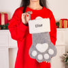 Personalized Pet Paw Christmas Stocking – Custom Stocking for Pet Lovers