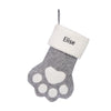 Personalized Pet Paw Christmas Stocking – Custom Stocking for Pet Lovers