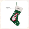 Personalized Christmas Stocking with Gnome Design – Custom Holiday Stocking