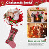 Personalized Christmas Stocking with Plaid and Stripes – Custom Holiday Stocking with Tree Accent