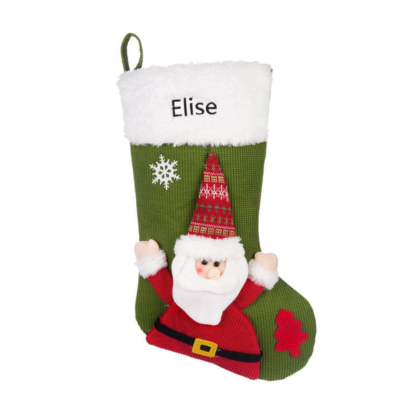 Personalized Christmas Stockings – Custom Holiday Stockings with Santa, Snowman, and Reindeer Designs