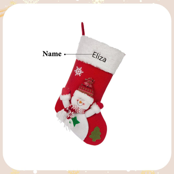 Personalized Christmas Stockings – Custom Holiday Stockings with Santa, Snowman, and Reindeer Designs