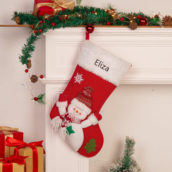 Personalized Christmas Stockings – Custom Holiday Stockings with Santa, Snowman, and Reindeer Designs