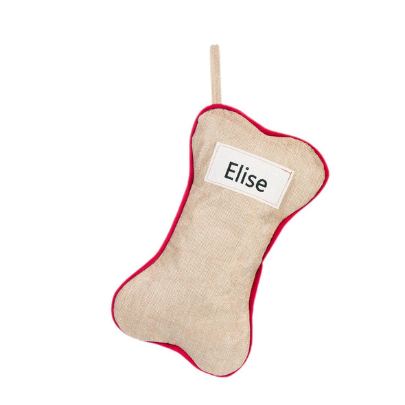 Personalized Dog Bone Christmas Stocking – Custom Pet Stocking for Dogs