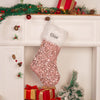 Personalized Sequin Christmas Stocking – Custom Sparkling Holiday Stocking with Faux Fur Cuff