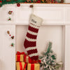 Personalized Striped Knit Christmas Stocking – Custom Holiday Stocking with Classic Stripes