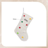 Personalized Polka-Dot Christmas Stocking – Custom Holiday Stocking with Colorful Pom Poms