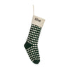 Personalized Polka-Dot Knit Christmas Stocking – Custom Holiday Stocking with Classic Knit Design