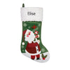 Personalized Santa and Snowman Christmas Stocking – Custom Holiday Stocking with Festive Designs