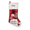 Personalized Santa and Snowman Christmas Stocking – Custom Holiday Stocking with Festive Designs