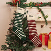 Personalized Polka-Dot Knit Christmas Stocking – Custom Holiday Stocking with Classic Knit Design