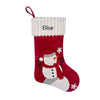 Personalized Santa and Snowman Christmas Stocking – Custom Holiday Stocking with Festive Characters