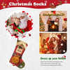 "Warm up the Holidays with Custom Name Elk Snowman Christmas Socks!"