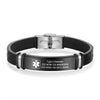 Custom Men's Medical Alert Bracelet – Engraved ID Wristband for Allergy, Diabetes, ICE Info – Personalized Emergency Jewelry
