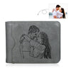 Custom Photo PU Leather Grey Wallet