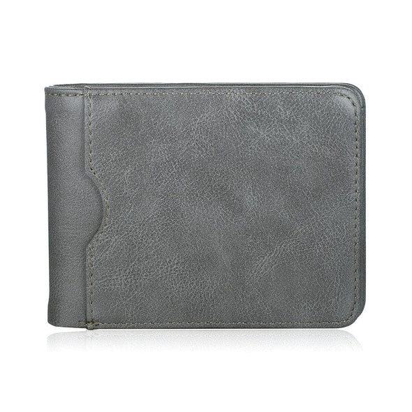 Custom Photo PU Leather Grey Wallet