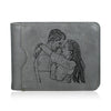 Custom Photo PU Leather Grey Wallet