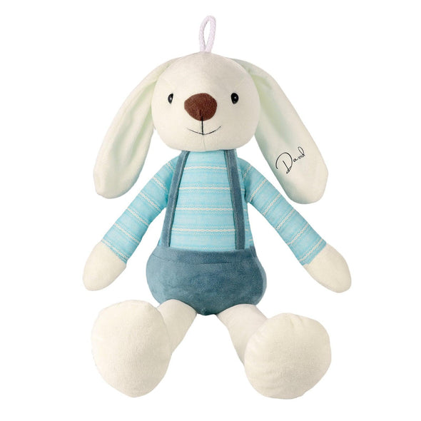 Personalized Bunny Bliss: Custom Name Rabbit Plush Ball