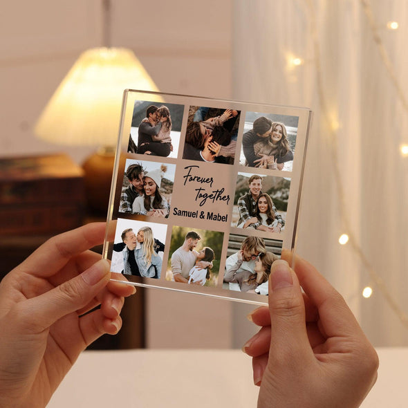Forever Together – Personalized Photo Acrylic Ornament with 2 Name