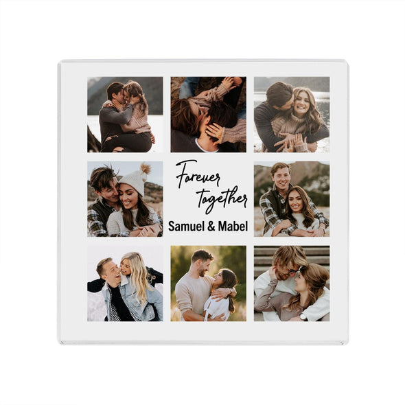 Forever Together – Personalized Photo Acrylic Ornament with 2 Name