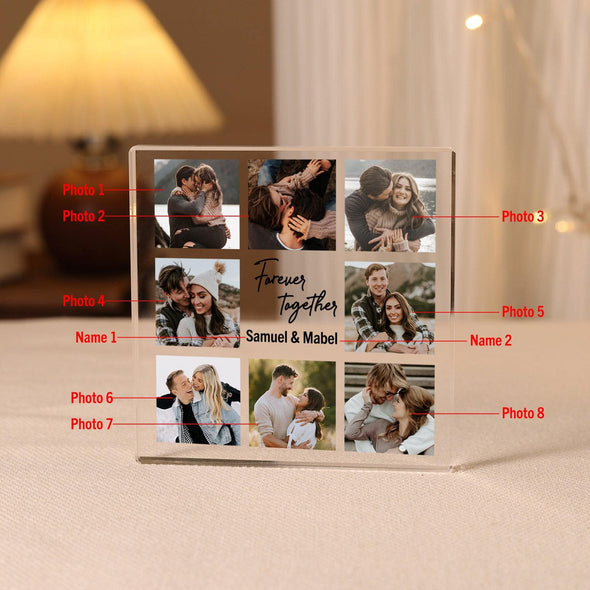 Forever Together – Personalized Photo Acrylic Ornament with 2 Name